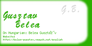 gusztav belea business card